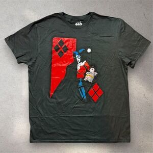 DC‎ Comics Batman Harley Quinn Graphic T-Shirt Black Mens Large NWT TS40REBTMGS3